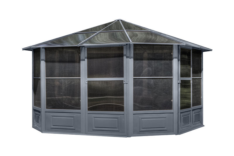 Gazebo Penguin Florence Solarium Metal Roof 12'x12' front view