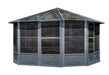 Gazebo Penguin Florence Solarium Polycarbonate Roof 12'x12' front view