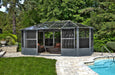 Gazebo Penguin Florence Solarium Polcarbonate Roof 12'x12' front view 12'x18' model