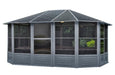 Gazebo Penguin Florence Solarium Metal Roof 12'x12' front view of 12'x15' model