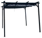 Corriveau Outdoor Furniture San Luis Pergola with retractable canopy - 10'x12' side view with open canopy