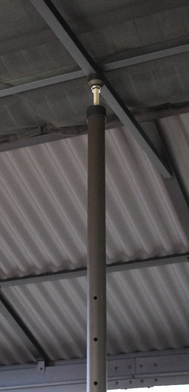 Corriveau Outdoor Furniture Winter Support Post for Gazebo image of post being used on gazebo roof frame