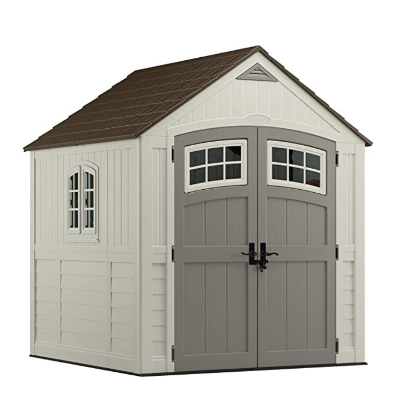 Backyard Lifestyles Suncast - Cascade 7'x7' Storage Shed front angle view