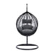 Backyard Lifestyles Hanging Swing Chair - Single Seater with Cushion - Small Basket front view with cushions