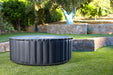 Backyard Lifestyles MSpa - Delight SILVER CLOUD 4 Bubble Spa front view of spa outdoors