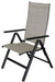 Corriveau Outdoor Furniture Emma Folding and Reclining Chair Set deck furniture front view of grey chair