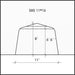 Gazebo Penguin Carport in White and Clear front angle view specs for model 11x 16