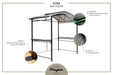 Gazebo Penguin Kobe Barbeque Shelter - 5'x8' Extra Features Of Hardtop Barbeque Shelter