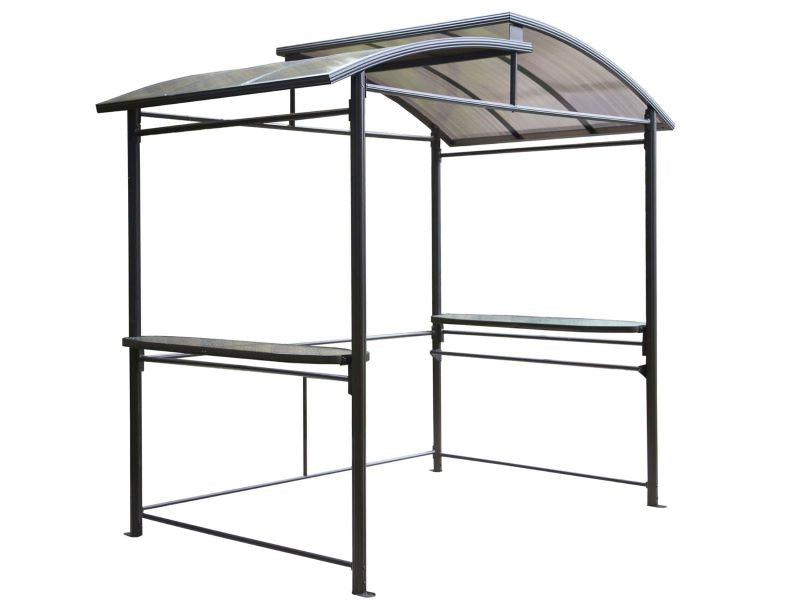 Gazebo Penguin Kobe Barbeque Shelter - 5'x8' Front Angle View Of Entire Barbeque Enclosure