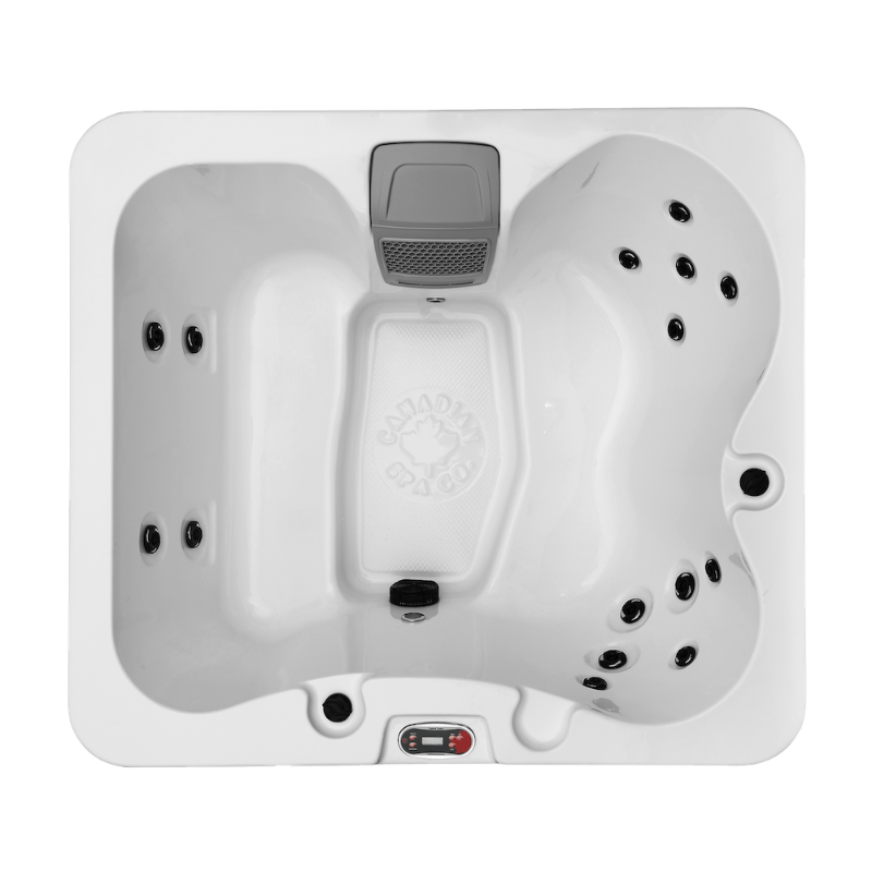 Canadian Spa Company - Manitoba 4-Person 15-Jet Portable Hot Tub top view of tub showing seats and jets