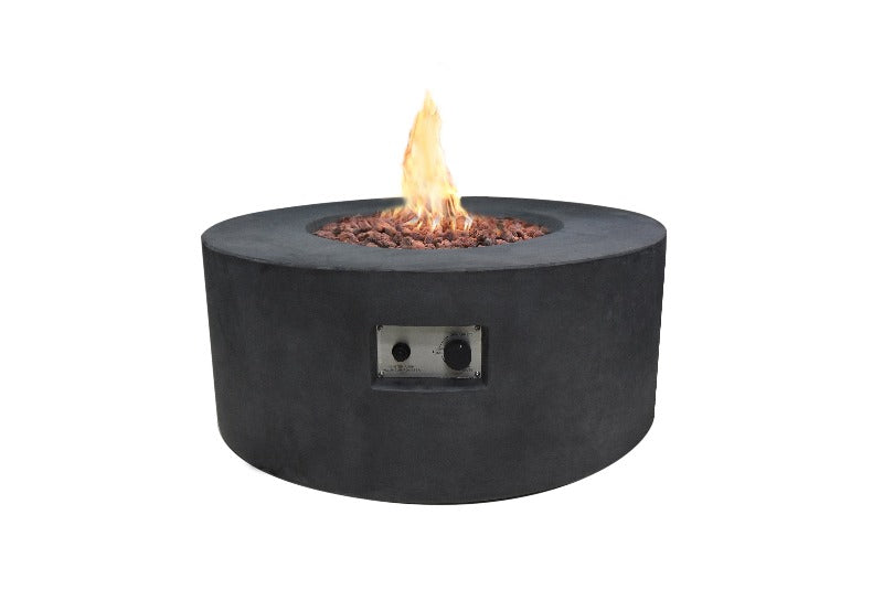 Backyard Lifestyles Modeno - Venice Fire Table front view with flame