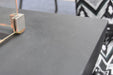 Backyard Lifestyles Modeno - Aurora Fire Table Square Black close up of table top of fire table