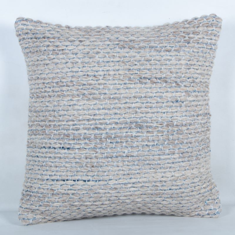 Patio Accessories: 18"x18" Outdoor Cushion Blue close up of blue cushion and pattern