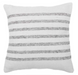 Patio Accessories: 18"x18" Outdoor Cushion Grey stripe close up of cushion and pattern