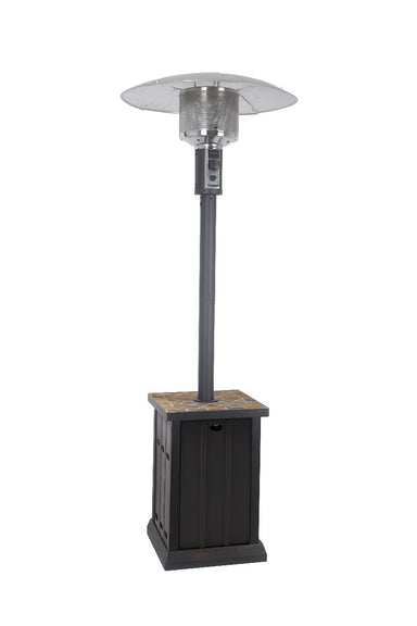 Backyard Lifestyles Shinerich Patio Heater with Tile Tabletop front view