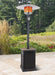 Backyard Lifestyles Shinerich Patio Heater with Tile Tabletop front view outdoors