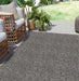 Terra Rug Outdoor Deck Furniture in Mixed Grey top view showing rug and outdoor furniture